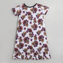 Load image into Gallery viewer, Floral Printed Nighty - Offwhite