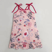 Load image into Gallery viewer, Floral Open Strap Nighty - Pink
