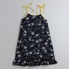 Load image into Gallery viewer, Floral Open Strap Nighty - Navy
