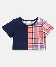 Load image into Gallery viewer, Checkered Color Block Top Shorts Set
