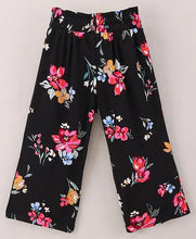 Load image into Gallery viewer, Floral Printed Belt Palazzo - Black