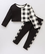 Load image into Gallery viewer, Checkered Color Block Top Leggings Set
