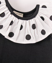 Load image into Gallery viewer, Neck Frilled Polka Solid Dress