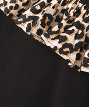 Load image into Gallery viewer, Animal Print Frill with Strap Solid Dress