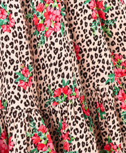 Load image into Gallery viewer, Floral Animal Print Straped Bow Dress
