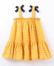 Load image into Gallery viewer, Polka Printed Straped Bow Dress