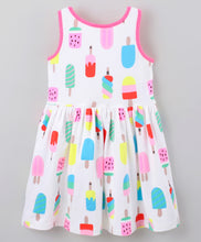 Load image into Gallery viewer, Ice cream Printed Sleeveless Dress