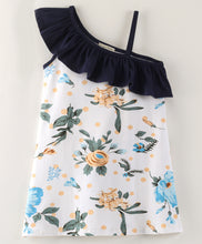 Load image into Gallery viewer, Floral Straped Front Frill Sleeveless Dress