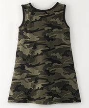 Load image into Gallery viewer, Camouflage Printed Bow Sleeveless Dress