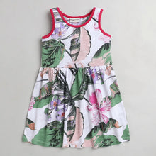 Load image into Gallery viewer, CrayonFlakes Soft and comfortable Floral Leaves Printed Dress / Frock