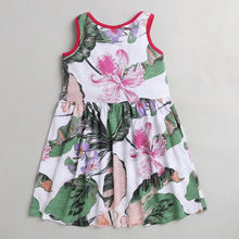 Load image into Gallery viewer, CrayonFlakes Soft and comfortable Floral Leaves Printed Dress / Frock