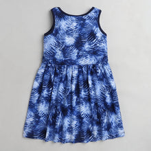 Load image into Gallery viewer, CrayonFlakes Soft and comfortable Tie and Dye Printed Dress / Frock - Blue