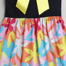 Load image into Gallery viewer, CrayonFlakes Soft and comfortable Abstract Printed Bow Dress / Frock
