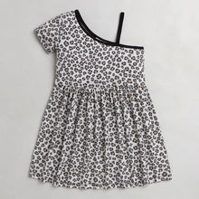 Load image into Gallery viewer, CrayonFlakes Soft and comfortable Animal Printed Dress / Frock - Offwhite