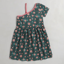 Load image into Gallery viewer, CrayonFlakes Soft and comfortable Floral Printed Dress / Frock - Green