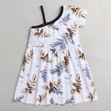 Load image into Gallery viewer, CrayonFlakes Soft and comfortable Floral Printed Dress / Frock - Offwhite
