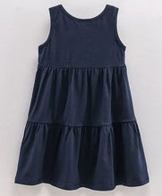 Load image into Gallery viewer, CrayonFlakes Soft and comfortable Solid Two Tiered Dress / Frock - Navy