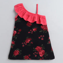 Load image into Gallery viewer, CrayonFlakes Soft and comfortable Floral with Front Frill Dress / Frock