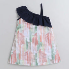 Load image into Gallery viewer, CrayonFlakes Soft and comfortable Tie and Dye with Front Frill Dress / Frock