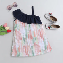 Load image into Gallery viewer, CrayonFlakes Soft and comfortable Tie and Dye with Front Frill Dress / Frock
