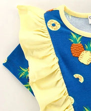 Load image into Gallery viewer, CrayonFlakes Soft and comfortable Pineapple with Front Frill Dress / Frock