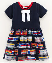 Load image into Gallery viewer, CrayonFlakes Soft and comfortable Trains Printed Dress / Frock