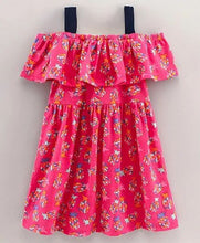 Load image into Gallery viewer, CrayonFlakes Soft and comfortable Pineapple Strap and Frill Dress / Frock
