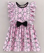 Load image into Gallery viewer, CrayonFlakes Soft and comfortable Animal Print Double Frill Dress / Frock

