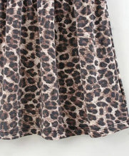 Load image into Gallery viewer, CrayonFlakes Soft and comfortable Animal Print Cold Shoulder Frill Dress / Frock
