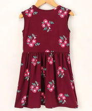 Load image into Gallery viewer, CrayonFlakes Soft and comfortable Floral Front Frill with Bow Dress / Frock