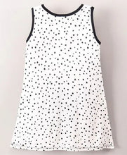 Load image into Gallery viewer, CrayonFlakes Soft and comfortable Polka Color Block Pleated Bow Dress / Frock
