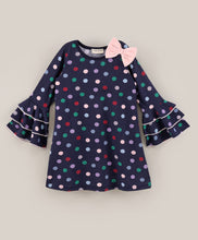 Load image into Gallery viewer, Polka Sleeves Double Frill Dress