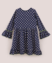 Load image into Gallery viewer, Polka Sleeves Frill Rounded Dress