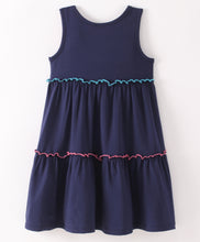 Load image into Gallery viewer, Double layered Frilled Dress - Navy