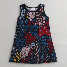 Load image into Gallery viewer, CrayonFlakes Soft and comfortable Floral Printed Dress / Frock - Black