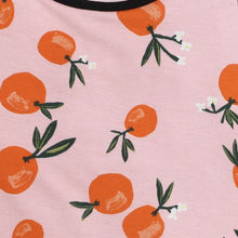 Load image into Gallery viewer, CrayonFlakes Soft and comfortable Oranges Printed Dress / Frock - Pink