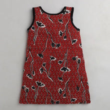 Load image into Gallery viewer, CrayonFlakes Soft and comfortable Floral Printed Dress / Frock - Red
