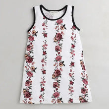 Load image into Gallery viewer, CrayonFlakes Soft and comfortable Floral Printed Dress / Frock - Offwhite