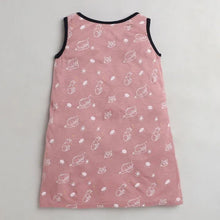 Load image into Gallery viewer, CrayonFlakes Soft and comfortable Kitty Printed Dress / Frock - Pink