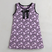 Load image into Gallery viewer, CrayonFlakes Soft and comfortable Floral Printed Dress / Frock - Purple