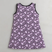 Load image into Gallery viewer, CrayonFlakes Soft and comfortable Floral Printed Dress / Frock - Purple