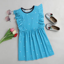 Load image into Gallery viewer, CrayonFlakes Soft and comfortable Polka with Frill Printed Dress / Frock
