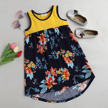 Load image into Gallery viewer, CrayonFlakes Soft and comfortable Floral Printed High Low Dress / Frock
