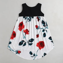 Load image into Gallery viewer, CrayonFlakes Soft and comfortable Floral Printed High Low Dress / Frock