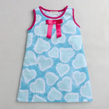 Load image into Gallery viewer, CrayonFlakes Soft and comfortable Hearts Printed Dress / Frock
