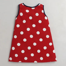 Load image into Gallery viewer, CrayonFlakes Soft and comfortable Polka Printed Dress / Frock - Red