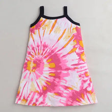Load image into Gallery viewer, CrayonFlakes Soft and comfortable Tie and Dye Closed Strap Dress / Frock