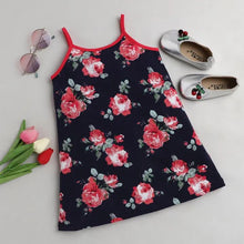 Load image into Gallery viewer, CrayonFlakes Soft and comfortable Floral Printed Closed Strap Dress / Frock
