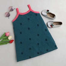 Load image into Gallery viewer, CrayonFlakes Soft and comfortable Polka Printed Closed Strap Dress / Frock