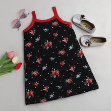 Load image into Gallery viewer, CrayonFlakes Soft and comfortable Floral Printed Closed Strap Dress / Frock